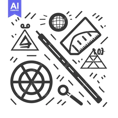 Popular premium asset: Illustrated collection of various geometrical shapes and tools