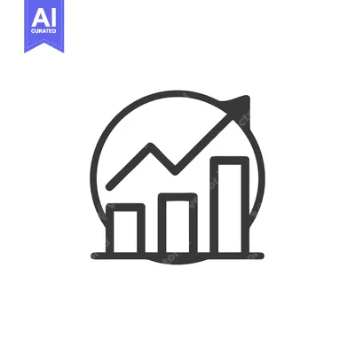 Aset desain premium: Ascending Bar Graph with Arrow Circle: Business Growth Icon