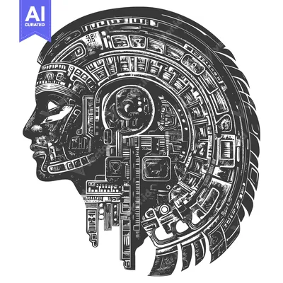 Aset premium populer: Mayan Inspired Profile with Geometric Patterns