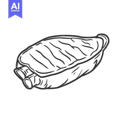Aset premium populer: A black and white illustration of an automotive exhaust system part