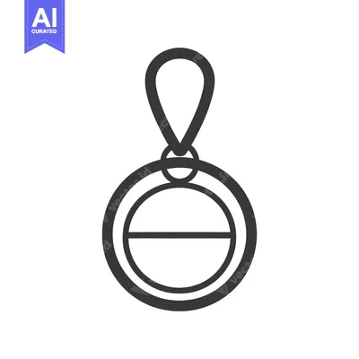 Popular premium asset: A simplistic circular emblem with a handle design and line