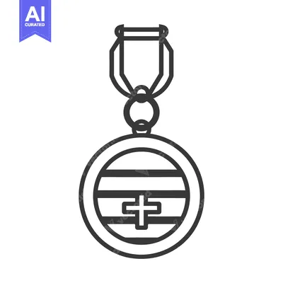 Popular premium asset: A circular award medal with ribbon and a stylized cross symbol