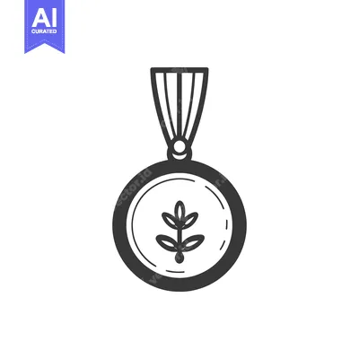 Popular premium asset: A circular medal featuring a floral emblem on a white background