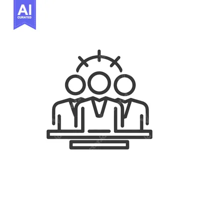 Aset premium populer: Teamwork Synergy: Three Figures with Shared Vision Icon