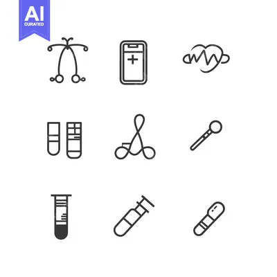 Medical and Healthcare Line Icon Set