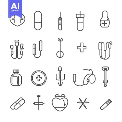 Aset premium populer: Medical and Healthcare Line Icons Set