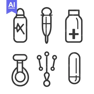 Aset premium populer: Simplified illustration of various medicine and healthcare related ico