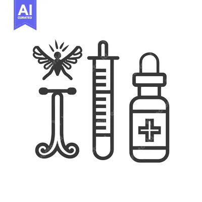 Aset desain premium: Medical supplies used to prevent and treat mosquito related illnesses