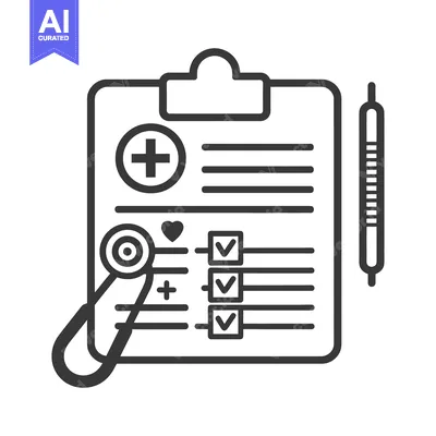 Popular premium asset: Illustration depicting a medical chart with health and wellness elemen