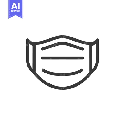 Minimalist Face Mask Icon: Protection, Prevention, and Public Health S