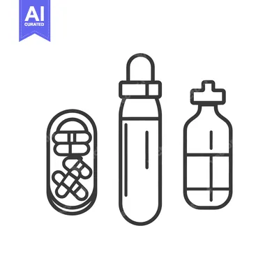 Illustrated medicines and containers for various medical applications