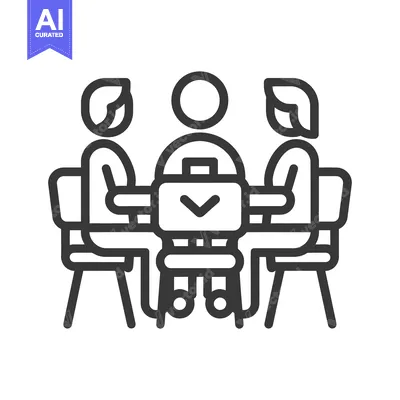 Aset premium populer: Three people are sitting at a table in a meeting room