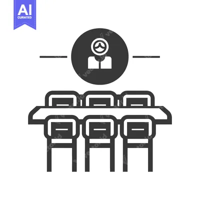 Aset desain premium: Meeting Table with Person at the Head of the Table