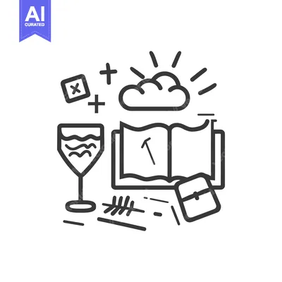 An illustrated icon depicting travel planning and adventure goals