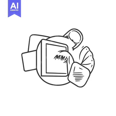 Aset desain premium: A hand is holding a digital device with details on it