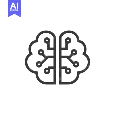 Aset premium populer: Minimalist Brain Circuit Icon: Neural Network, Artificial Intelligence