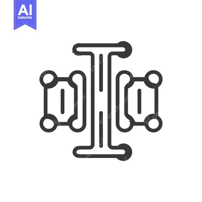 Aset desain premium: Abstract Geometric Design: Symmetrical Lines and Circles in Minimalist