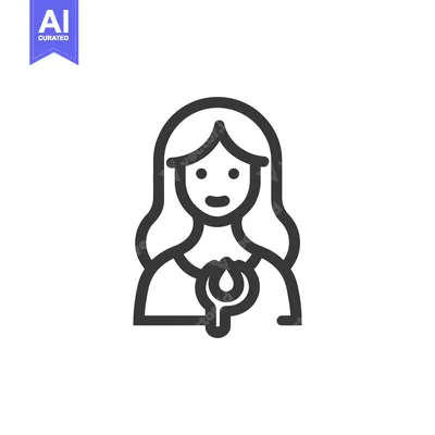 Aset premium populer: Woman Holding Heart Icon: Minimalist Line Art Symbolizing Love and Car