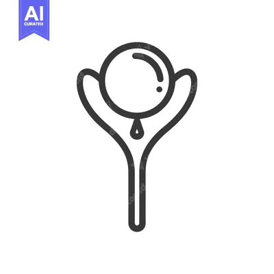 Minimalist Icon of a Crystal Ball with Stand, Divination Symbol