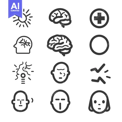 Illustration depicting symptoms of various neurological or physical co
