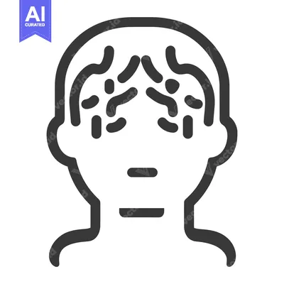 Premium design asset: Simple illustration of a human face with various skin symptoms