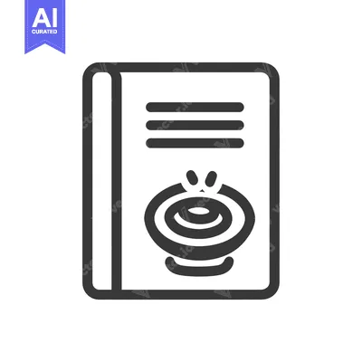 Aset premium populer: Minimalist Book Icon with Ripple Effect, Dark Gray on White