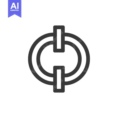 Aset premium populer: Minimalist Chain Link Icon: Bold, Symmetrical Design on White Backgrou