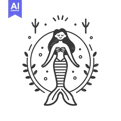 Popular premium asset: A stylized illustration of a charming mermaid smiling cheerfully