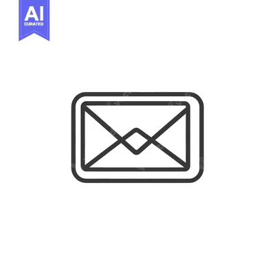 Aset premium populer: Simple Line Drawing Depicting a Rectangular Envelope Symbol