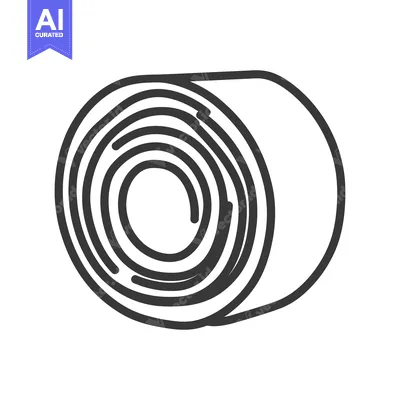 Popular premium asset: A stylized illustration depicting a rolled cylindrical object shape