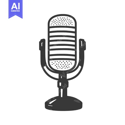 Popular premium asset: A classic vintage microphone on a simple circular base