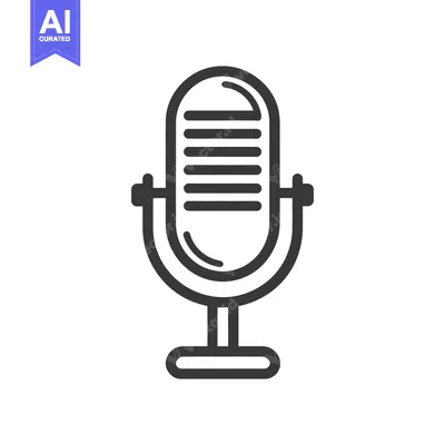 Popular premium asset: Retro Microphone Icon: Bold Outline, Classic Design, White Background