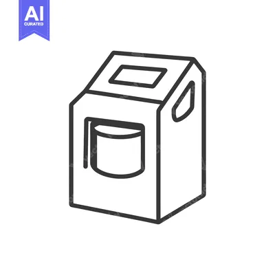 Popular premium asset: A simple illustration of a box with a cylindrical opening