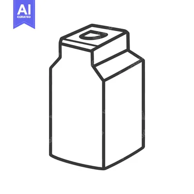 Popular premium asset: A simple black and white illustration of a beverage container