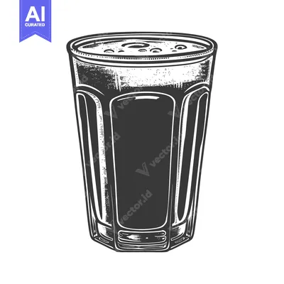 Popular premium asset: A tall glass containing a dark beverage with small bubbles visible