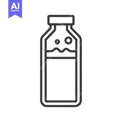Aset premium populer: A bottle containing liquid with bubbles and a flat cap design