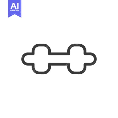 Aset premium populer: Minimalist Dumbbell Icon: Fitness, Strength, and Exercise Symbol
