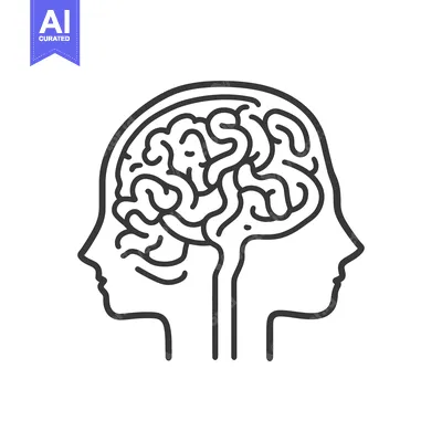Popular premium asset: Illustration of two profile heads sharing a human brain outline