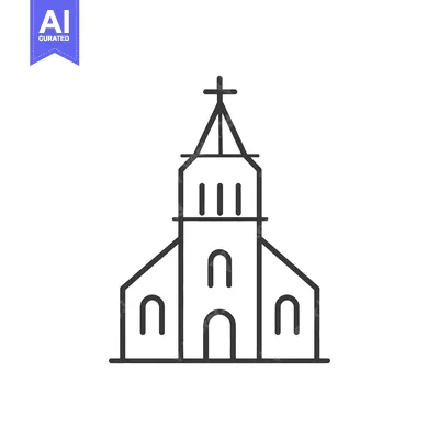 Popular premium asset: Simple Line Drawing Of A Church Building