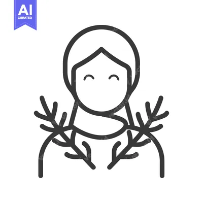Aset desain premium: Woman with Olive Branches Symbol of Peace