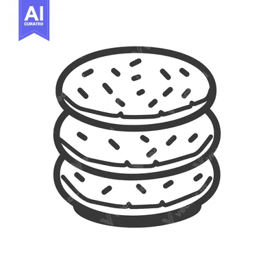 Popular premium asset: Stack of three round speckled cookies