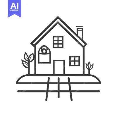Aset premium populer: House situated above railway tracks with small plants
