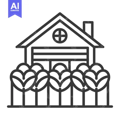 Aset premium populer: House with Garage and Ornamental Front Garden Plants