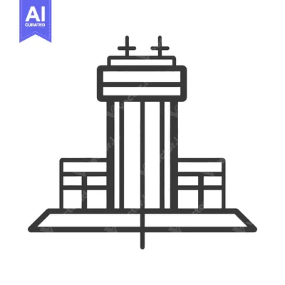 Aset premium populer: Airport Control Tower with Terminal Buildings