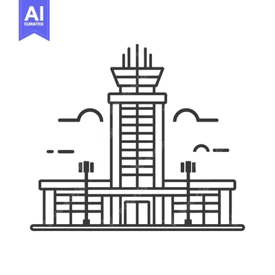 Aset desain premium: Airport Control Tower Building Complex Design