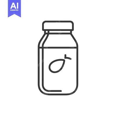 Aset premium populer: A Glass Jar Contains A Single Almond Inside