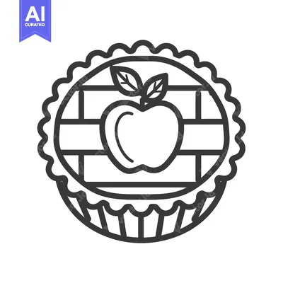 Aset desain premium: Apple Pie Icon A Delicious Sweet Treat