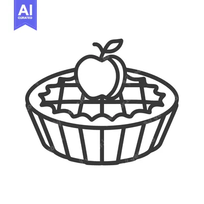 Aset premium populer: Apple Pie Dessert Sweet Treat Baked Pastry Food