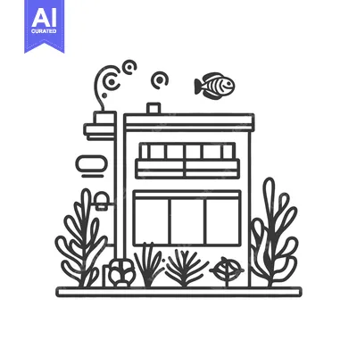 Aset premium populer: Modern Aquarium Design Featuring Fish And Aquatic Plants