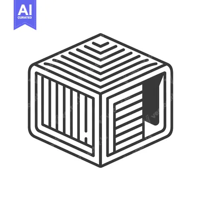Aset premium populer: Abstract Isometric Cuboid Structure Design Illustration